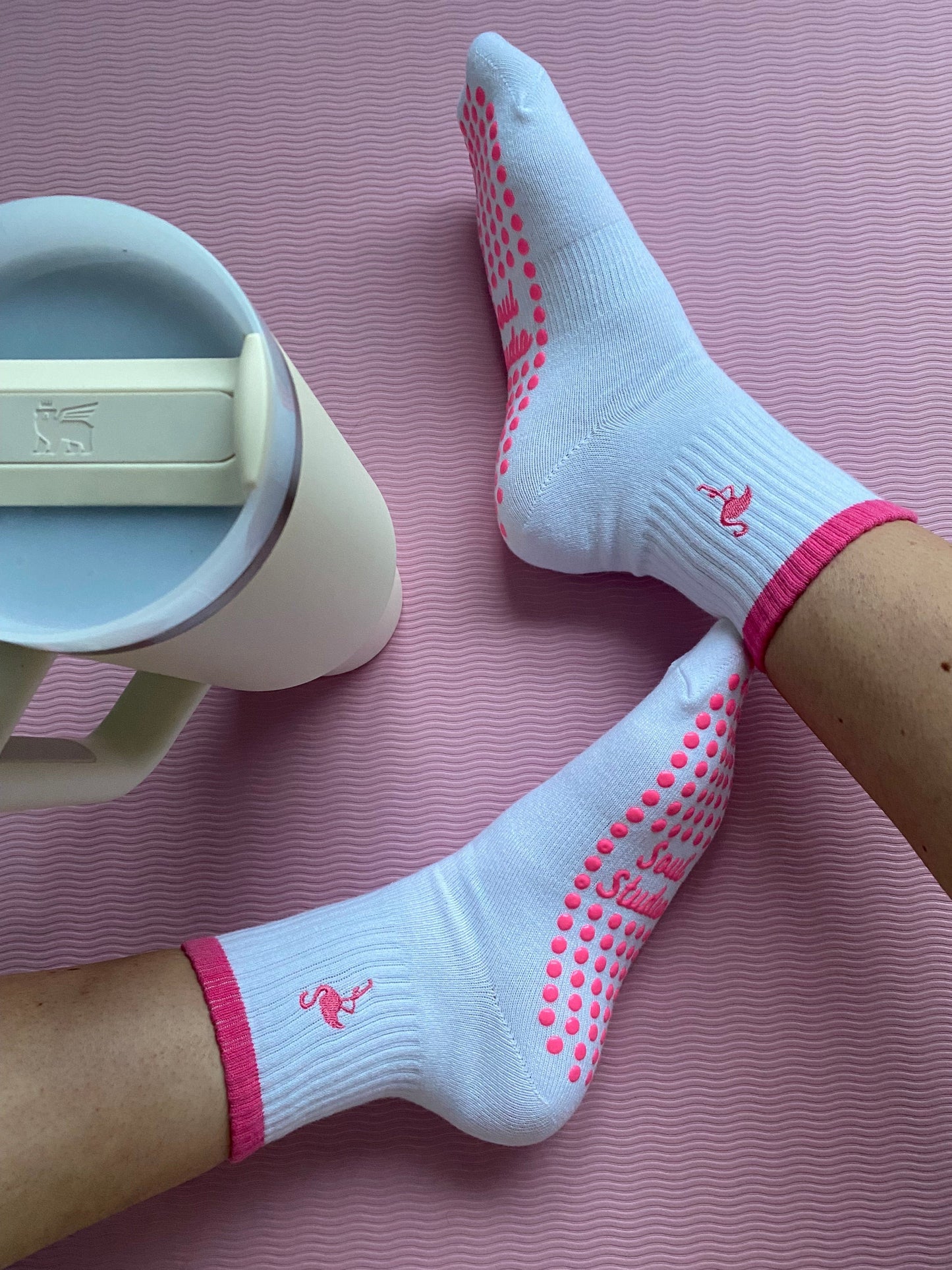Flying Flamingo Pilates Socks