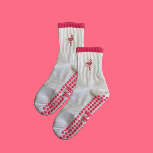 Flying Flamingo Pilates Socks