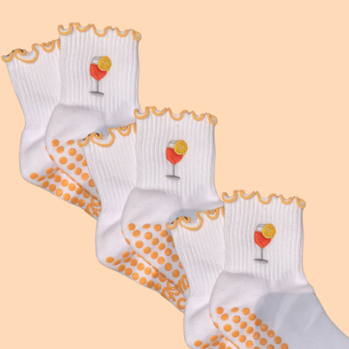 *LIMITED EDITION : Aperol & Splitz Pilates Socks