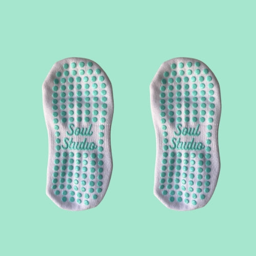Palm Tree Pilates Socks
