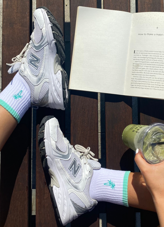 Palm Tree Pilates Socks